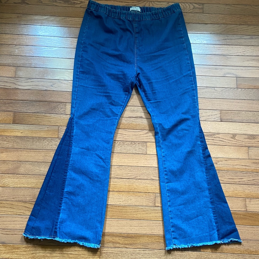 Two Toned Bell Bottom/Flare Jeans